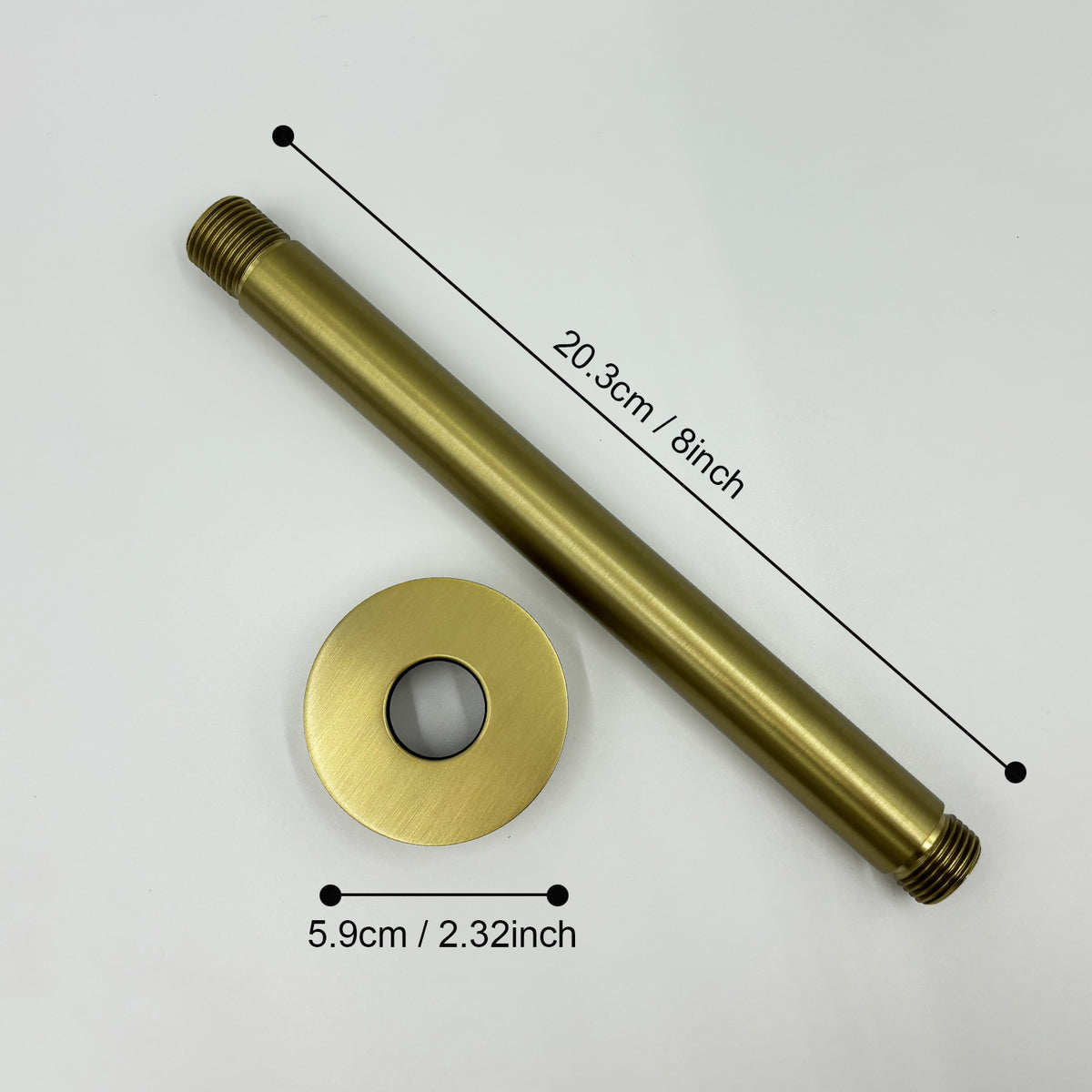 Ceiling Mounted Shower Arm With Flange, Rain Shower Arm Universal Connection, For Fixed Rain Shower Head, 304 Stainless Steel, Bathroom Accessories