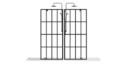 Goodyo 34" X 72" Shower Door Walk-in Black Finish