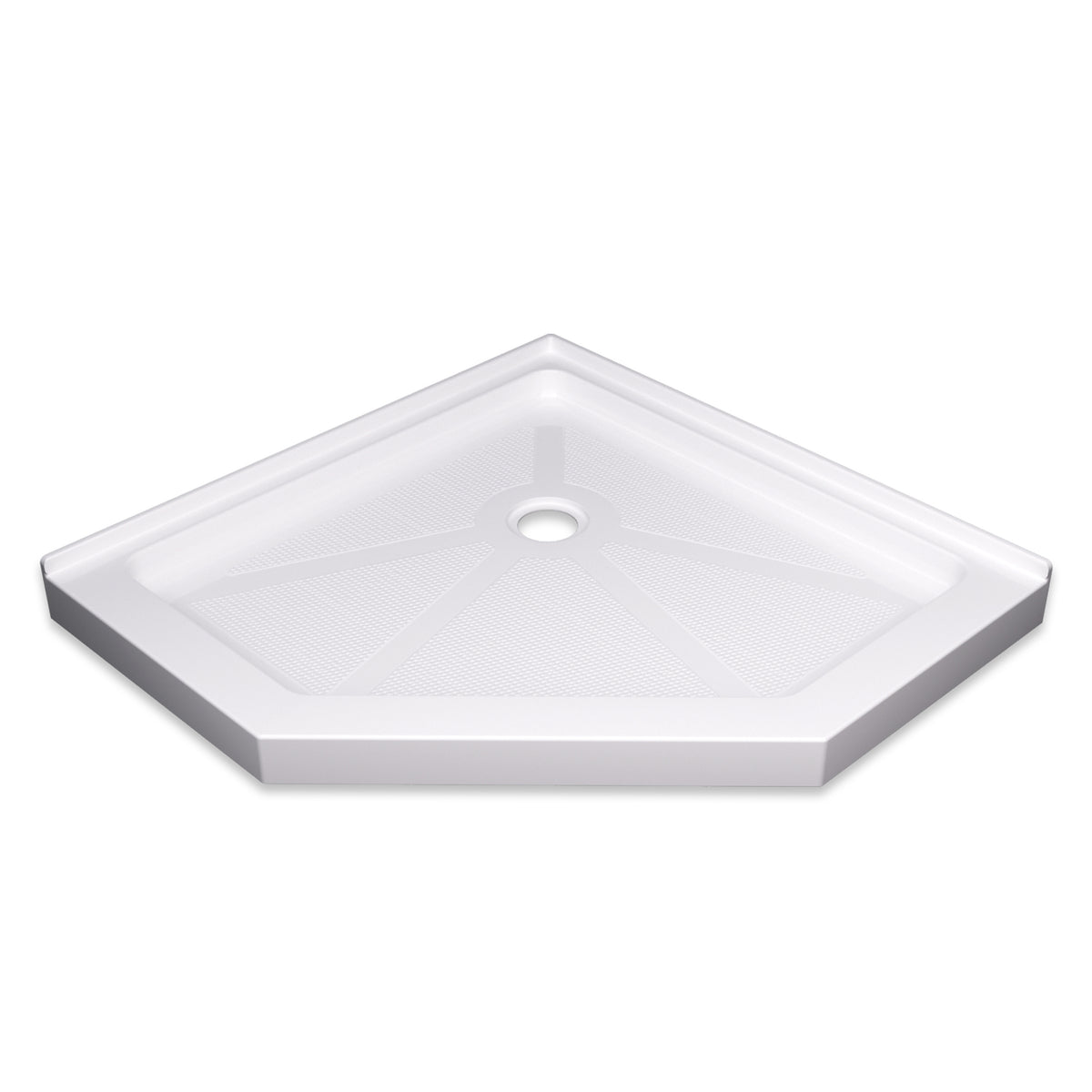 36x36x3.55 INCH Neo-Angle Shower Base For Bathroom Shower Door --White
