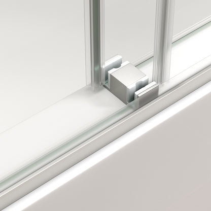 KPUY Frameless Double Sliding Shower & Bathtub Door | 43"-60" W