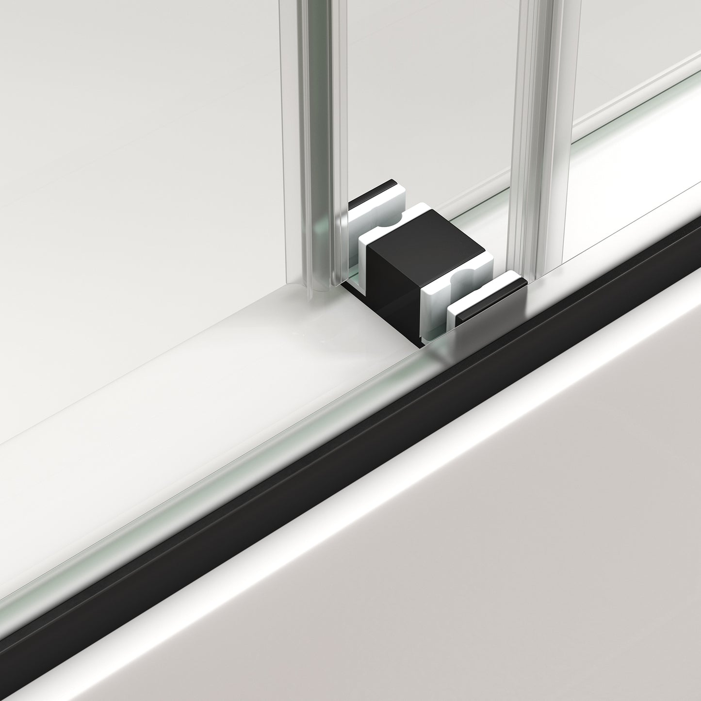 KPUY Frameless Double Sliding Shower & Bathtub Door | 43"-60" W