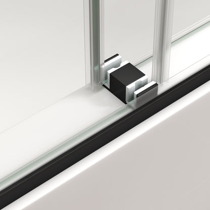 KPUY Frameless Double Sliding Shower & Bathtub Door | 43"-60" W