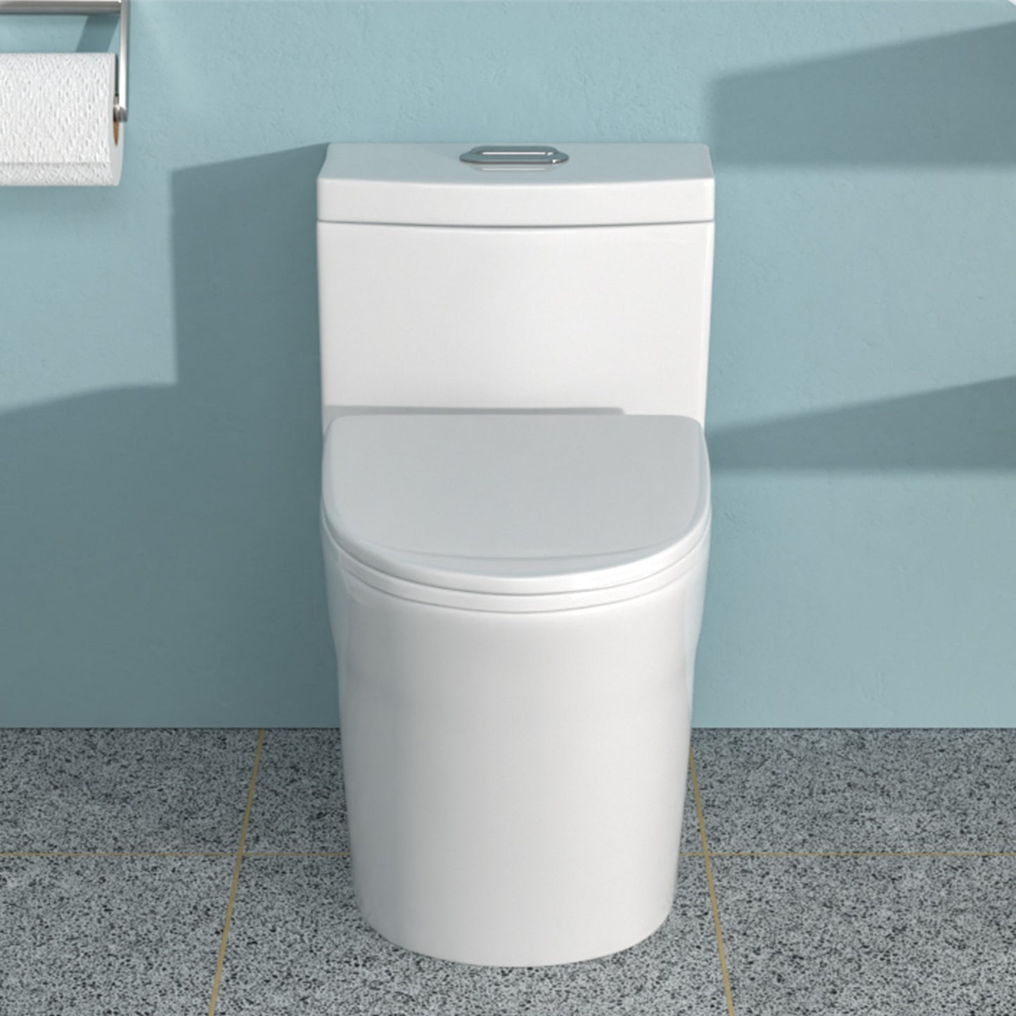 KPUY One-Piece Dual Flush Toilet | 12" Rough-In | Skirted Trapway | MAP 800g Power Flush