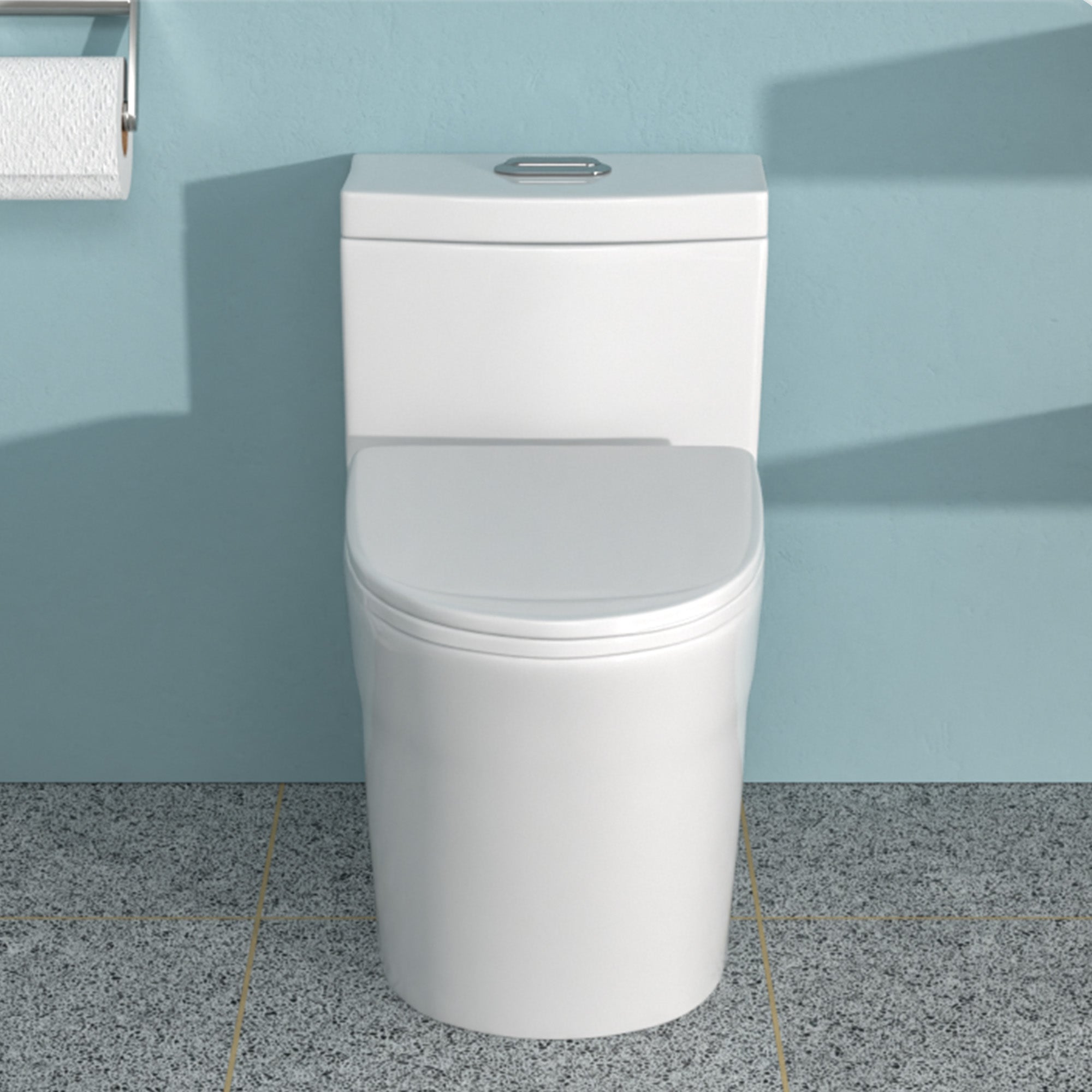 KPUY One-Piece Dual Flush Toilet | 12" Rough-In | Skirted Trapway | MAP 800g Power Flush