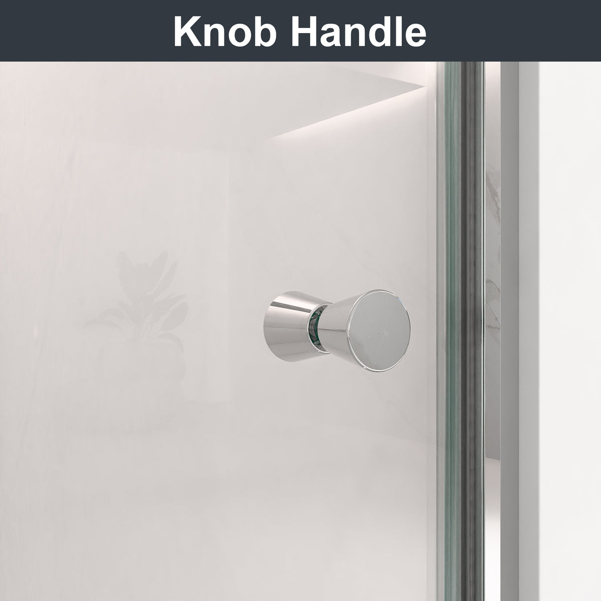 72" H Semi-Frameless Circular Pivot Shower Door in Chrome With 1/4" (6mm) Thick SGCC Tempered Glass
