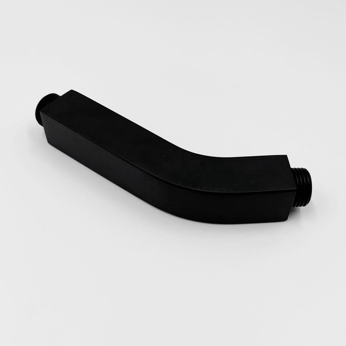 Square Shower Arm with Flange, 1/2 NPT Tapered Threads, Rain Shower Head Arm, Wall Mount Shower Extension Arm