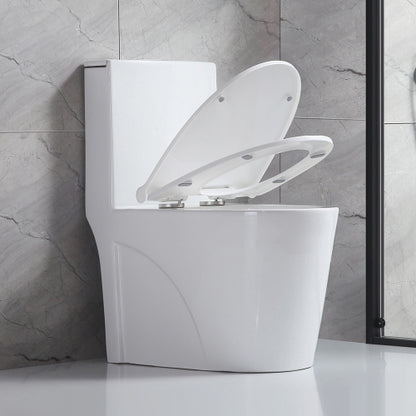 Small Compact One Piece Toilet Dual Flush